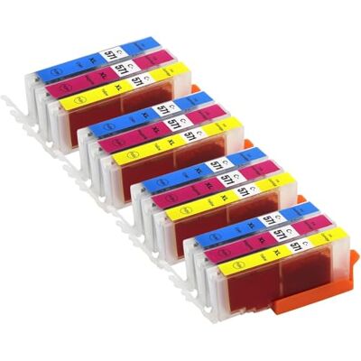 Go Inks 4 C/M/Y Set of 3 Ink Cartridges to replace Canon CLI-571 Compatible/non-OEM for PIXMA Printers (12 Inks), High Capacity Go Inks 4 C/M/Y Set of 3 Ink Cartridges to replace Canon CLI-571 Compatible/non-OEM for PIXMA Printers (12 Inks), High Capacity