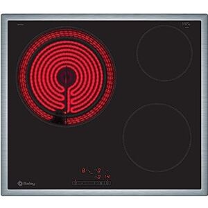 Balay CE743A 3EB715XR 60 cm Wide Glass Ceramic Hob, Stainless Steel Frame, 3 Cooking Zones, Touch Control, Glass and Ceramic, Black Balay CE743A 3EB715XR 60 cm Wide Glass Ceramic Hob, Stainless Steel Frame, 3 Cooking Zones, Touch Control, Glass and Ceramic, Black