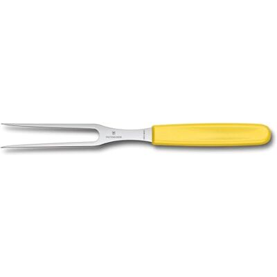 Victorinox Swiss Classic Carving Fork, 15 cm, Robust Handle, Stainless Steel, Yellow Victorinox Swiss Classic Carving Fork, 15 cm, Robust Handle, Stainless Steel, Yellow