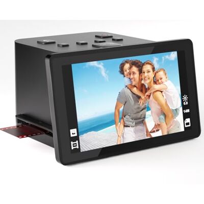 DigitPro Slide and Negative Scanner, Film Digitizer with Large 5" LCD Screen Converts 35mm, 126, 110 Films & Slides to 22MP Digital JPEG; Required SD Card Not Included DigitPro Slide and Negative Scanner, Film Digitizer with Large 5" LCD Screen Converts 35mm, 126, 110 Films & Slides to 22MP Digital JPEG; Required SD Card Not Included