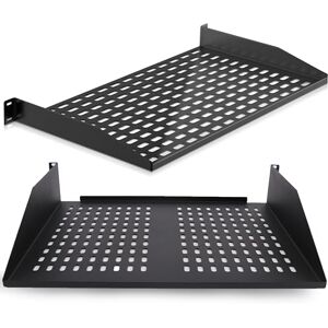 Pyle 48cm Server Rack Shelf, Sturdy, Ventilated Mounting Tray for Network & AV Equipment, Wall or Rack Mount, Space-Saving Design for Better Airflow, Black Pyle 48cm Server Rack Shelf, Sturdy, Ventilated Mounting Tray for Network & AV Equipment, Wall or Rack Mount, Space-Saving Design for Better Airflow, Black