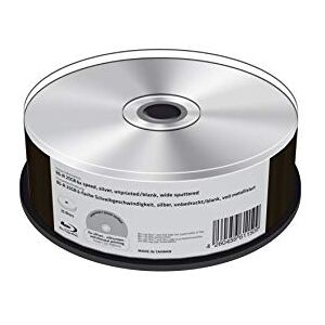 MEDIARANGE BD-R 25GB 6X Write Speed, Silver, Blank/Blank Fully Metallised, 25 Piece Cake Box MEDIARANGE BD-R 25GB 6X Write Speed, Silver, Blank/Blank Fully Metallised, 25 Piece Cake Box