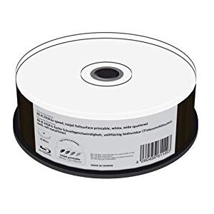 MEDIARANGE BD-R 25GB 6x Write Speed, Full Surface Printable (Inkjet Printer), Fully Metallised, 25 Cake Box MEDIARANGE BD-R 25GB 6x Write Speed, Full Surface Printable (Inkjet Printer), Fully Metallised, 25 Cake Box