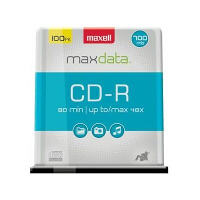 Maxell 648200 CD-R 700 100PC Recordable Discs 48X 700MB 80 Min Spindle 100 Pk Maxell 648200 CD-R 700 100PC Recordable Discs 48X 700MB 80 Min Spindle 100 Pk