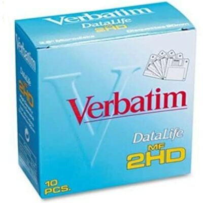 Verbatim 1.44 MB Floppy Disks, 10 EA, Unformatted, Storage Media, Brand: , Color: Grey Verbatim 1.44 MB Floppy Disks, 10 EA, Unformatted, Storage Media, Brand: , Color: Grey