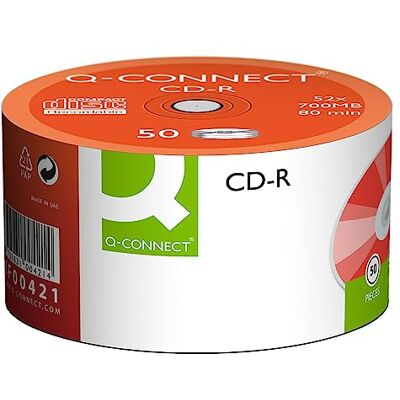 Q-Connect Q Connect CD-R 700MB/80minutes Spindle (50 Pack) -A Q-Connect Q Connect CD-R 700MB/80minutes Spindle (50 Pack) -A