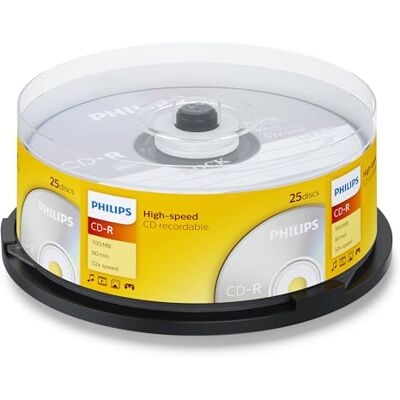 Philips CD-R 80 Minute 52x Spindle 25Pack Philips CD-R 80 Minute 52x Spindle 25Pack