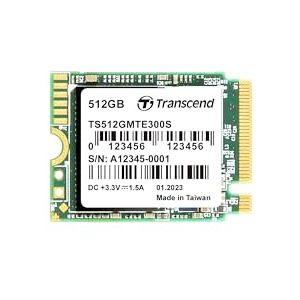 Transcend 512G M.2 2230 NVMe PCIe Gen3 x4 Internal SSD, Solid State Drive, 3D NAND Flash TLC, (Read/Write up to 2,900/2,650 MB/s) 5 Year Limited Coverage TS512GMTE300S Transcend 512G M.2 2230 NVMe PCIe Gen3 x4 Internal SSD, Solid State Drive, 3D NAND Flash TLC, (Read/Write up to 2,900/2,650 MB/s) 5 Year Limited Coverage TS512GMTE300S