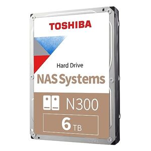 Toshiba 6TB N300 Internal Hard Drive – NAS 3.5 Inch SATA HDD Supports Up to 8 Drive Bays Designed for 24/7 NAS Systems, New Generation (HDWG480UZSVA)