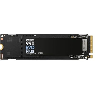SAMSUNG 990 EVO Plus, 2TB, PCIe 4.0 x4 / 5.0 x2, NVMe2.0 (up to 7250 MB/s), NVMe M.2 (2280), Internal Solid State Drive (SSD), MZ-V9S2T0BW SAMSUNG 990 EVO Plus, 2TB, PCIe 4.0 x4 / 5.0 x2, NVMe2.0 (up to 7250 MB/s), NVMe M.2 (2280), Internal Solid State Drive (SSD), MZ-V9S2T0BW