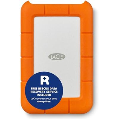 Seagate LaCie Rugged USB-C 5TB — shock‑resistant, USB‑C Portable External Hard Drive, 2.5‑inch, for Mac & Windows — Rescue Data Recovery included Seagate LaCie Rugged USB-C 5TB — shock‑resistant, USB‑C Portable External Hard Drive, 2.5‑inch, for Mac & Windows — Rescue Data Recovery included