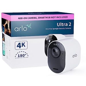 Arlo Ultra 2 Security Camera Outdoor, 4K UHD Add-on Camera, Wireless CCTV, 6-Month Battery, Colour Night Vision, Weatherproof, Bright Spotlight, 2-Way Audio, Secure Trial Included, White Arlo Ultra 2 Security Camera Outdoor, 4K UHD Add-on Camera, Wireless CCTV, 6-Month Battery, Colour Night Vision, Weatherproof, Bright Spotlight, 2-Way Audio, Secure Trial Included, White