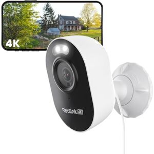 Reolink 4K Security Camera, 2.4/5GHz Wi-Fi 6, Spotlight Color Night Vision, AI Detection, Plug in WiFi CCTV Camera Outdoor 8MP for 24/7 Protection, 512GB supports, Weatherproof, Lumus Pro Reolink 4K Security Camera, 2.4/5GHz Wi-Fi 6, Spotlight Color Night Vision, AI Detection, Plug in WiFi CCTV Camera Outdoor 8MP for 24/7 Protection, 512GB supports, Weatherproof, Lumus Pro