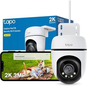 Tapo C510W 2K Outdoor Pan/Tilt Security Camera, 360°Visual Coverage, IP65 WiFi Camera, Motion Tracking, Full-Colour Night Vision, Cloud and Local Storage, Works With Alexa and Google, No Monthly Fee Tapo C510W 2K Outdoor Pan/Tilt Security Camera, 360°Visual Coverage, IP65 WiFi Camera, Motion Tracking, Full-Colour Night Vision, Cloud and Local Storage, Works With Alexa and Google, No Monthly Fee