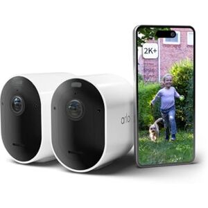 Arlo Pro 5 Security Camera Outdoor Wireless, 2K Battery Operated Outdoor Camera With Advanced Colour Night Vision, Siren & Dual-Band WiFi, IP65 Rainproof, Secure Trial Included, 2 Cameras, White Arlo Pro 5 Security Camera Outdoor Wireless, 2K Battery Operated Outdoor Camera With Advanced Colour Night Vision, Siren & Dual-Band WiFi, IP65 Rainproof, Secure Trial Included, 2 Cameras, White