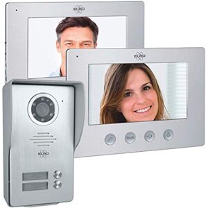 ELRO DV477W2 2-family video door intercom system with 2 color display, camera with night vision, 4-wire technology, 16 ringtones, grey, one size ELRO DV477W2 2-family video door intercom system with 2 color display, camera with night vision, 4-wire technology, 16 ringtones, grey, one size