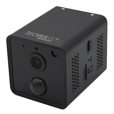Technaxx Mini Wifi IP Camera TX-190 FullHD Small Security Indoor Wireless Hidden Nanny Cam with APP PIR motion detection, 100° Viewing Angle, 3200 mAh Battery, Night Vision Technaxx Mini Wifi IP Camera TX-190 FullHD Small Security Indoor Wireless Hidden Nanny Cam with APP PIR motion detection, 100° Viewing Angle, 3200 mAh Battery, Night Vision