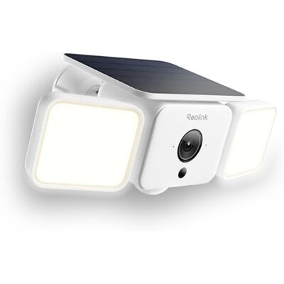 Reolink 2K 150° Security Cameras Wireless Outdoor Solar Floodlight Cam, Up to 1000lm Light & Siren Alarm, AI/PIR Motion-Activated Floodlight, Color Night Vision, WiFi 6 2.4/5GHz, IP66 for Garage, Yard Reolink 2K 150° Security Cameras Wireless Outdoor Solar Floodlight Cam, Up to 1000lm Light & Siren Alarm, AI/PIR Motion-Activated Floodlight, Color Night Vision, WiFi 6 2.4/5GHz, IP66 for Garage, Yard
