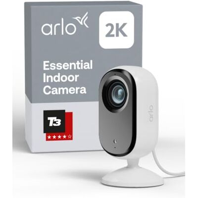 Arlo Essential 3 Security Camera Indoor, 2K Video, Wired, Home Pet Camera Auto Privacy Lens Cover, Integrated Siren, 2.4/5GHz Wi-Fi, 12x Zoom, Two Way Audio, Night Vision, Secure Trial Included Arlo Essential 3 Security Camera Indoor, 2K Video, Wired, Home Pet Camera Auto Privacy Lens Cover, Integrated Siren, 2.4/5GHz Wi-Fi, 12x Zoom, Two Way Audio, Night Vision, Secure Trial Included