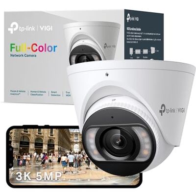 TP-LINK VIGI InSight S455(2.8mm) 5MP Full-Color Turret Network Camera, PoE Support, Ultra HD CCTV Camera, People & Vehicle Analytics, Human & Vehicle Classification, Two-Way Audio, Active Defence TP-LINK VIGI InSight S455(2.8mm) 5MP Full-Color Turret Network Camera, PoE Support, Ultra HD CCTV Camera, People & Vehicle Analytics, Human & Vehicle Classification, Two-Way Audio, Active Defence