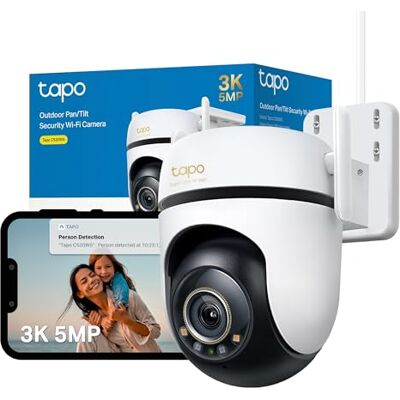 Tapo C530WS Pan/Tilt Outdoor Security Camera, 3K 5MP WiFi Outdoor Camera, 360° Vision Motion Tracking, No Monthly Fee, AI Detection, Starlight Colour Night Vision, IP66, Works with Alexa & Google Tapo C530WS Pan/Tilt Outdoor Security Camera, 3K 5MP WiFi Outdoor Camera, 360° Vision Motion Tracking, No Monthly Fee, AI Detection, Starlight Colour Night Vision, IP66, Works with Alexa & Google
