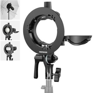 NEEWER CRB1 S Type Bracket Holder with Bowens Mount & Umbrella Hole for Z2 Z1 Z760 NW760 NW700 TT560 Q3 Square Head Round Head Flash Speedlite Compatible with Godox AD200Pro V1 NEEWER CRB1 S Type Bracket Holder with Bowens Mount & Umbrella Hole for Z2 Z1 Z760 NW760 NW700 TT560 Q3 Square Head Round Head Flash Speedlite Compatible with Godox AD200Pro V1