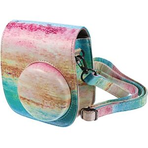 Gadpiparty Instant Camera Bag DSLR Camera Bag Instant Camera Cover Rainbow Crossbody Bag Instant Camera Carrying Case Camera Protector Cover Pu Travel Shoulder Strap