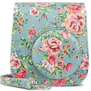 HEYBB Camera Bag Flower PU Leather Mini Film Camera Shoulder Bag Protective Case Protective Case Bag Fit for Fujifilm Fit for Mini 11 9 8 Camera Bag (Color : Z)