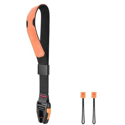 NEEWER Camera Wrist Strap, Anti Drop Quick Release Adjustable Bracelet Rope with Lanyard Compatible with Sony Nikon Canon DLSR Mirrorless Action Camera Photography Accessories, Max Load 44 lb, CS001 NEEWER Camera Wrist Strap, Anti Drop Quick Release Adjustable Bracelet Rope with Lanyard Compatible with Sony Nikon Canon DLSR Mirrorless Action Camera Photography Accessories, Max Load 44 lb, CS001