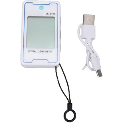 Jelquix Mini Digital Light Meter with Temperature Humidity Display, Type C Charging Light Meter, 0.1-999900 Lux with Portable Design, Ideal for Plant Monitoring & Photography (SK-8101) Jelquix Mini Digital Light Meter with Temperature Humidity Display, Type C Charging Light Meter, 0.1-999900 Lux with Portable Design, Ideal for Plant Monitoring & Photography (SK-8101)