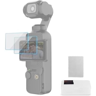 NEEWER 2 Pack Screen Protector Kit Compatible with DJI Osmo Pocket 3 / Pocket 4 / Xtra Muse, 9H HD Anti Scratch Tempered Glass Protective Film Accessories for Gimbal Camera Touchscreen, CA141 NEEWER 2 Pack Screen Protector Kit Compatible with DJI Osmo Pocket 3 / Pocket 4 / Xtra Muse, 9H HD Anti Scratch Tempered Glass Protective Film Accessories for Gimbal Camera Touchscreen, CA141