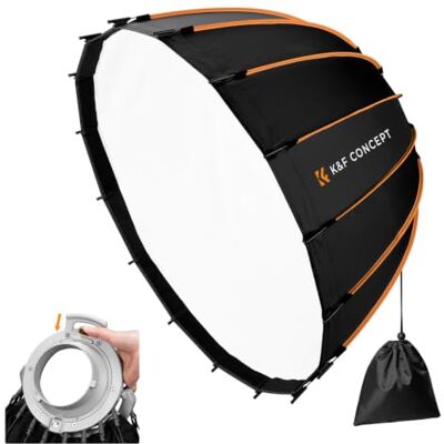 K&F CONCEPT 60cm Bowens Mount Hexadecagon Quick Set-up Softbox Soft Box with Honeycomb Grid, Double Diffusers & Carry Bag, for Studio Flash, Product Photography LD01 K&F CONCEPT 60cm Bowens Mount Hexadecagon Quick Set-up Softbox Soft Box with Honeycomb Grid, Double Diffusers & Carry Bag, for Studio Flash, Product Photography LD01