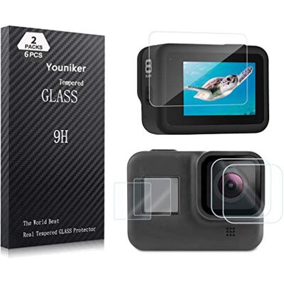 Youniker 6PCS Screen Protector Compatible with GoPro Hero 8 Black 9H Ultra Clear Tempered Glass Screen Lens Protectors Film Action Camera Accessories Youniker 6PCS Screen Protector Compatible with GoPro Hero 8 Black 9H Ultra Clear Tempered Glass Screen Lens Protectors Film Action Camera Accessories