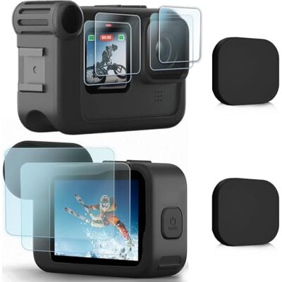 FiTSTILL Tempered Glass Screen Protector for Go Pro Hero 12/Hero 11/Hero 10/Hero 9 Black Media Mod Ultra Tempered Glass Protective Foils Accessories Kit(NOT for Hero 13 Black) FiTSTILL Tempered Glass Screen Protector for Go Pro Hero 12/Hero 11/Hero 10/Hero 9 Black Media Mod Ultra Tempered Glass Protective Foils Accessories Kit(NOT for Hero 13 Black)