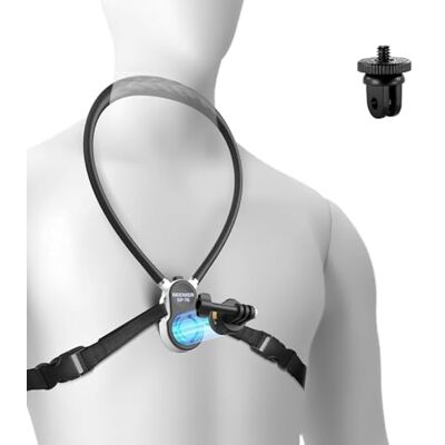 NEEWER GP-76 Magnetic Neck Mount Compatible with GoPro DJI Action Cameras, Quick Release Neck Holder with Air Cushion & Adjustable Chest Strap, Accessories Kit for POV Video Recording Vlogging NEEWER GP-76 Magnetic Neck Mount Compatible with GoPro DJI Action Cameras, Quick Release Neck Holder with Air Cushion & Adjustable Chest Strap, Accessories Kit for POV Video Recording Vlogging