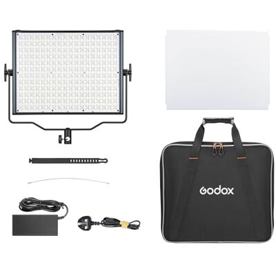 GODOX LDX100R RGBWW Panel Light With BD-100 Barndoor for Sony, Nikon, Canon, and Fuji 118W, 2,500K-10,000K, CRI: Average ≥96, TLCI: Average ≥96, 32 Channels, 360° Rotation Bracket GODOX LDX100R RGBWW Panel Light With BD-100 Barndoor for Sony, Nikon, Canon, and Fuji 118W, 2,500K-10,000K, CRI: Average ≥96, TLCI: Average ≥96, 32 Channels, 360° Rotation Bracket