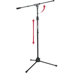 Gator Frameworks Standard Tripod Microphone Stand with Boom Arm, Adjustable Height, and Both 3/8" and 5/8" Adapters (GFW-MIC-2010) Gator Frameworks Standard Tripod Microphone Stand with Boom Arm, Adjustable Height, and Both 3/8" and 5/8" Adapters (GFW-MIC-2010)
