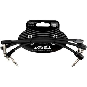Ernie Ball Flex Patch Cable 6in Black 3 Pack Ernie Ball Flex Patch Cable 6in Black 3 Pack