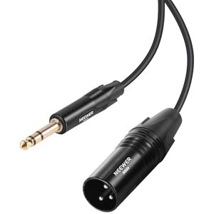 NEEWER 6.35mm 1/4 Inch TRS to XLR Male Cable, 6" Long Quarter to 3 Pin XLR Balanced Signal Interconnect Patch Cord Adapter Connector for Microphone Amplifier Mixer Powered Speaker Guitar Tuner, MS026 NEEWER 6.35mm 1/4 Inch TRS to XLR Male Cable, 6" Long Quarter to 3 Pin XLR Balanced Signal Interconnect Patch Cord Adapter Connector for Microphone Amplifier Mixer Powered Speaker Guitar Tuner, MS026