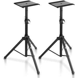 Pyle , Dual Studio Monitor, 2 Speaker Stand Mount Kit, Heavy Duty Tripod Pair, Adjustable Height Speaker Stands 85 to 135 cm, Metal Platform Base Easy Mobility Safety PIN for Structural Stability Pyle , Dual Studio Monitor, 2 Speaker Stand Mount Kit, Heavy Duty Tripod Pair, Adjustable Height Speaker Stands 85 to 135 cm, Metal Platform Base Easy Mobility Safety PIN for Structural Stability
