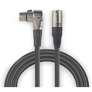 Audibax Silver Cable XLR Male - XLR Female Elbow - 50 cm Black - Audio Cable Audibax Silver Cable XLR Male - XLR Female Elbow - 50 cm Black - Audio Cable