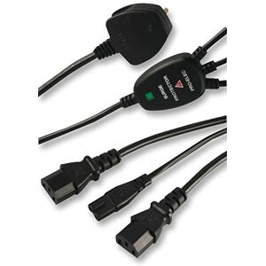 PRO ELEC E JUNCTION FIG8 IEC Splitter, 2x IEC + Fig 8 Power Lead with Surge Protector PRO ELEC E JUNCTION FIG8 IEC Splitter, 2x IEC + Fig 8 Power Lead with Surge Protector