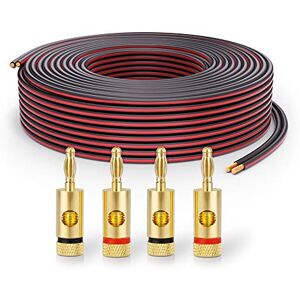 PureLink Speaker Cable OFC 2 x 2.50 mm² (0.20 mm) 15.0 m Black Set of 4 Banana Plugs PureLink Speaker Cable OFC 2 x 2.50 mm² (0.20 mm) 15.0 m Black Set of 4 Banana Plugs