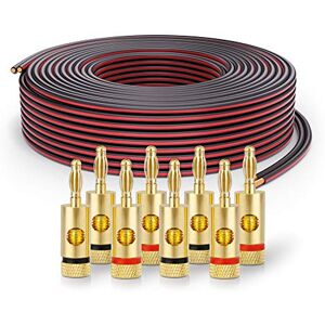 PureLink Speaker Cable OFC 2 x 2.50 mm² (0.20 mm) 30.0 m Black Set of 8 Banana Plugs PureLink Speaker Cable OFC 2 x 2.50 mm² (0.20 mm) 30.0 m Black Set of 8 Banana Plugs