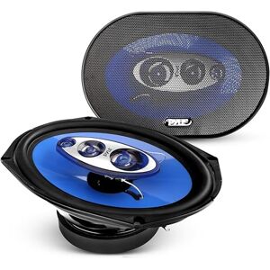 Pyle 4-Way Car Speakers, 400W Vehicle Door Audio System, 15 x 23 cm Universal Stereo Sound Set, Quadriaxial Loud Speaker Pair, Side Panel Mount, 2-Piece Car Audio Replacement (Blue) Pyle 4-Way Car Speakers, 400W Vehicle Door Audio System, 15 x 23 cm Universal Stereo Sound Set, Quadriaxial Loud Speaker Pair, Side Panel Mount, 2-Piece Car Audio Replacement (Blue)