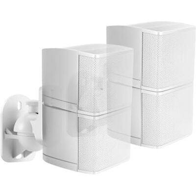 TNP Products TNP Universal Satellite Speaker Wall Mount Brackets Stylish White Finish Surround Sound Speaker Mounts with Adjustable Swivel & Tilt Angle for Home Theater Speaker System,Can Hold Up to 11lbs,1 Pair TNP Products TNP Universal Satellite Speaker Wall Mount Brackets Stylish White Finish Surround Sound Speaker Mounts with Adjustable Swivel & Tilt Angle for Home Theater Speaker System,Can Hold Up to 11lbs,1 Pair
