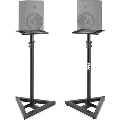 Pyle Universal Speaker Stands, Adjustable Height 66–132 cm, Heavy-Duty Surround Sound Floor Stands, Bookshelf Speaker Mount, Stable Base, Supports up to 41 kg Pyle Universal Speaker Stands, Adjustable Height 66–132 cm, Heavy-Duty Surround Sound Floor Stands, Bookshelf Speaker Mount, Stable Base, Supports up to 41 kg