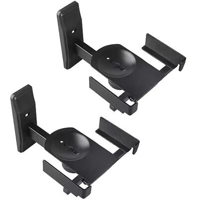 Vituord Wall Mounts Speaker Stand, 1 Pair Bookshelf Speaker Mounting Bracket, Side Clamping 180° Swivel & 15° Tilt, Load-bearing Max 20kg, for Computer Speakers Vituord Wall Mounts Speaker Stand, 1 Pair Bookshelf Speaker Mounting Bracket, Side Clamping 180° Swivel & 15° Tilt, Load-bearing Max 20kg, for Computer Speakers
