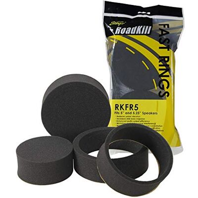 STINGER Road Kill RKFR5 Fast Rings 3-Piece Car Sound Deadening Dampening Insulation Foam Speaker Audio Enhancer Kit, Self-Adhesive, 5"/12.7cm, 5.25"/13.3cm (Black) STINGER Road Kill RKFR5 Fast Rings 3-Piece Car Sound Deadening Dampening Insulation Foam Speaker Audio Enhancer Kit, Self-Adhesive, 5"/12.7cm, 5.25"/13.3cm (Black)