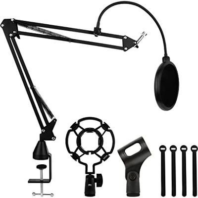 ASelected Microphone stand Boom Arm Mic Arm with 3/8" to 5/8" adapter with microphone stand anti-vibration stand Microphone stand microphone net all-metal rod strong load-bearing ASelected Microphone stand Boom Arm Mic Arm with 3/8" to 5/8" adapter with microphone stand anti-vibration stand Microphone stand microphone net all-metal rod strong load-bearing